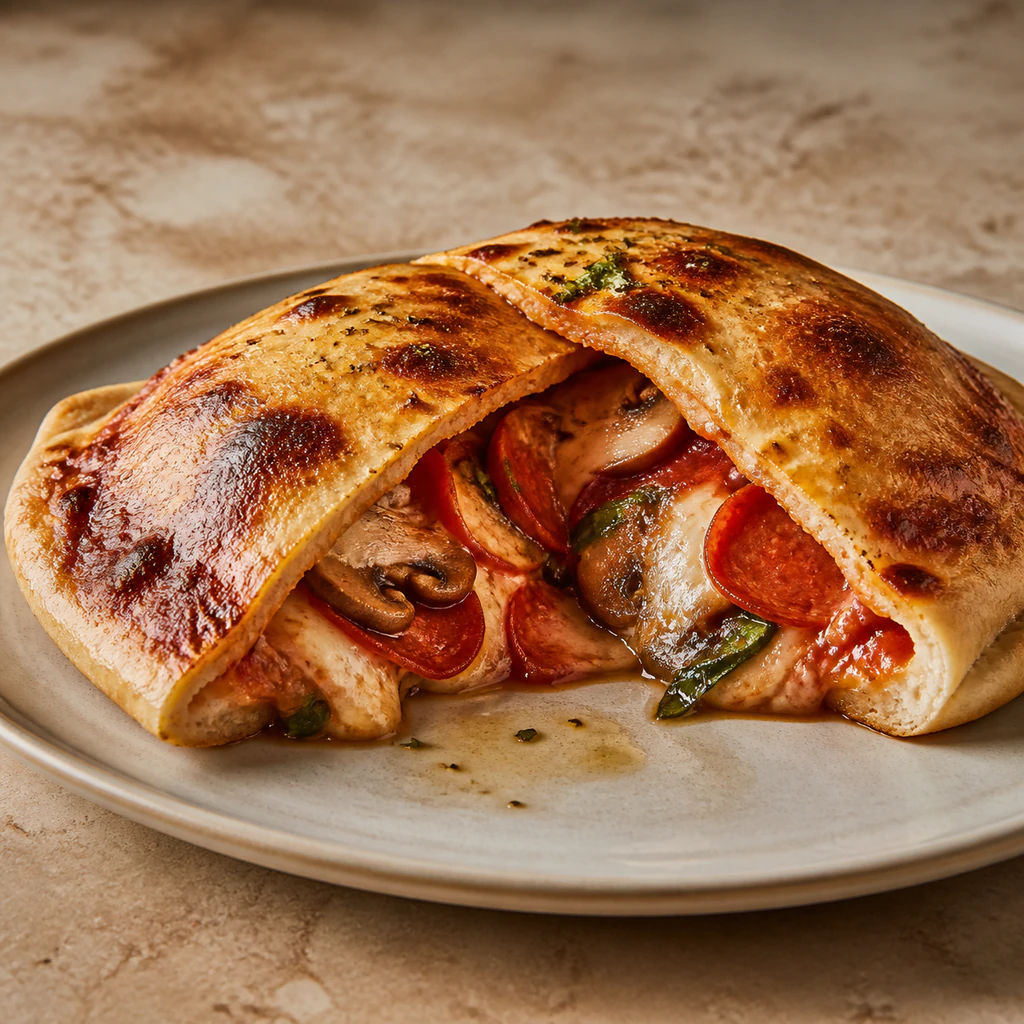 Calzone Mushroom and Pepperoni