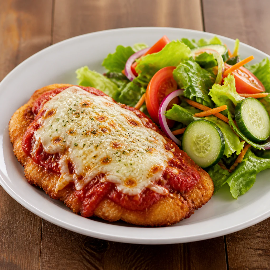 Chicken Parmigiana (with Garden Salad)