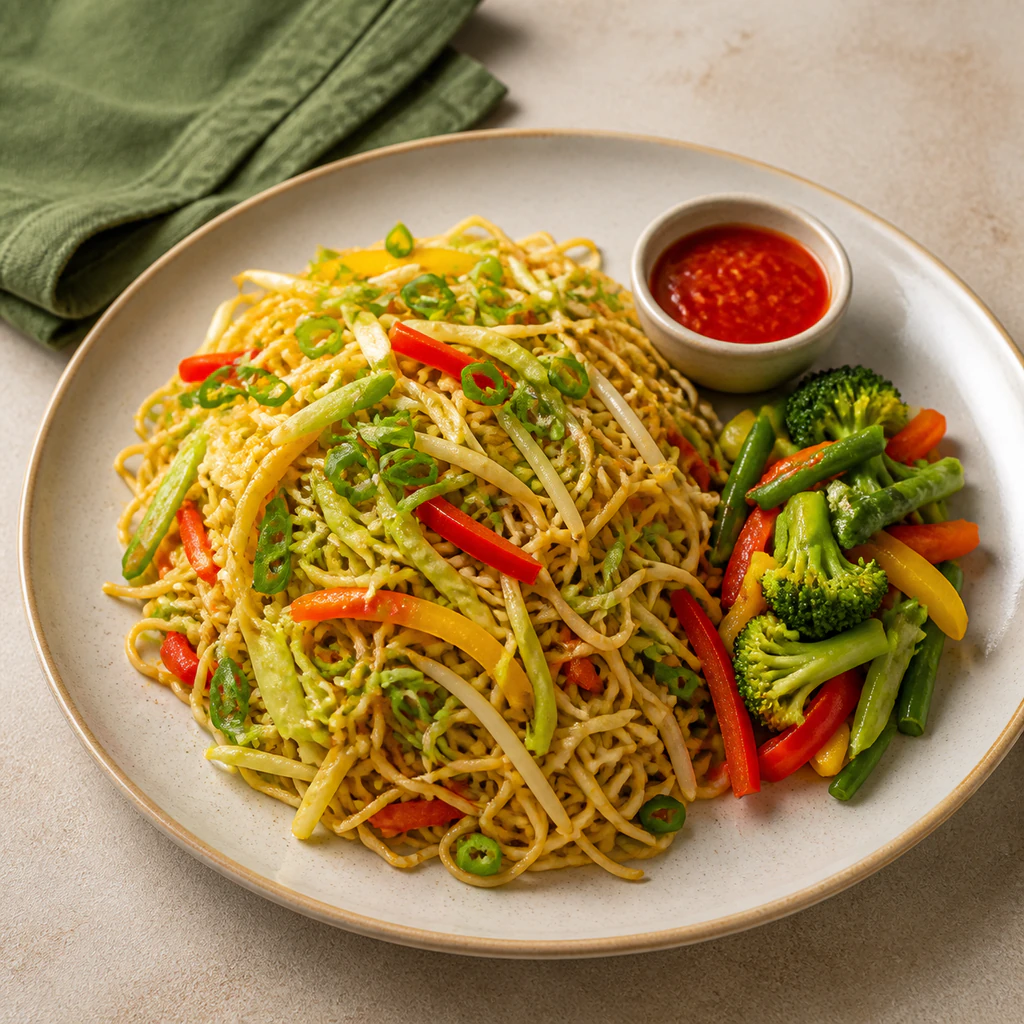 Veg Hakka Noodles - Vegetarian