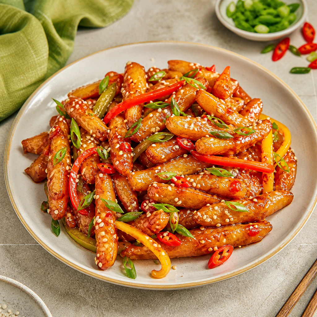 Honey Chilli Sesame Potatoes