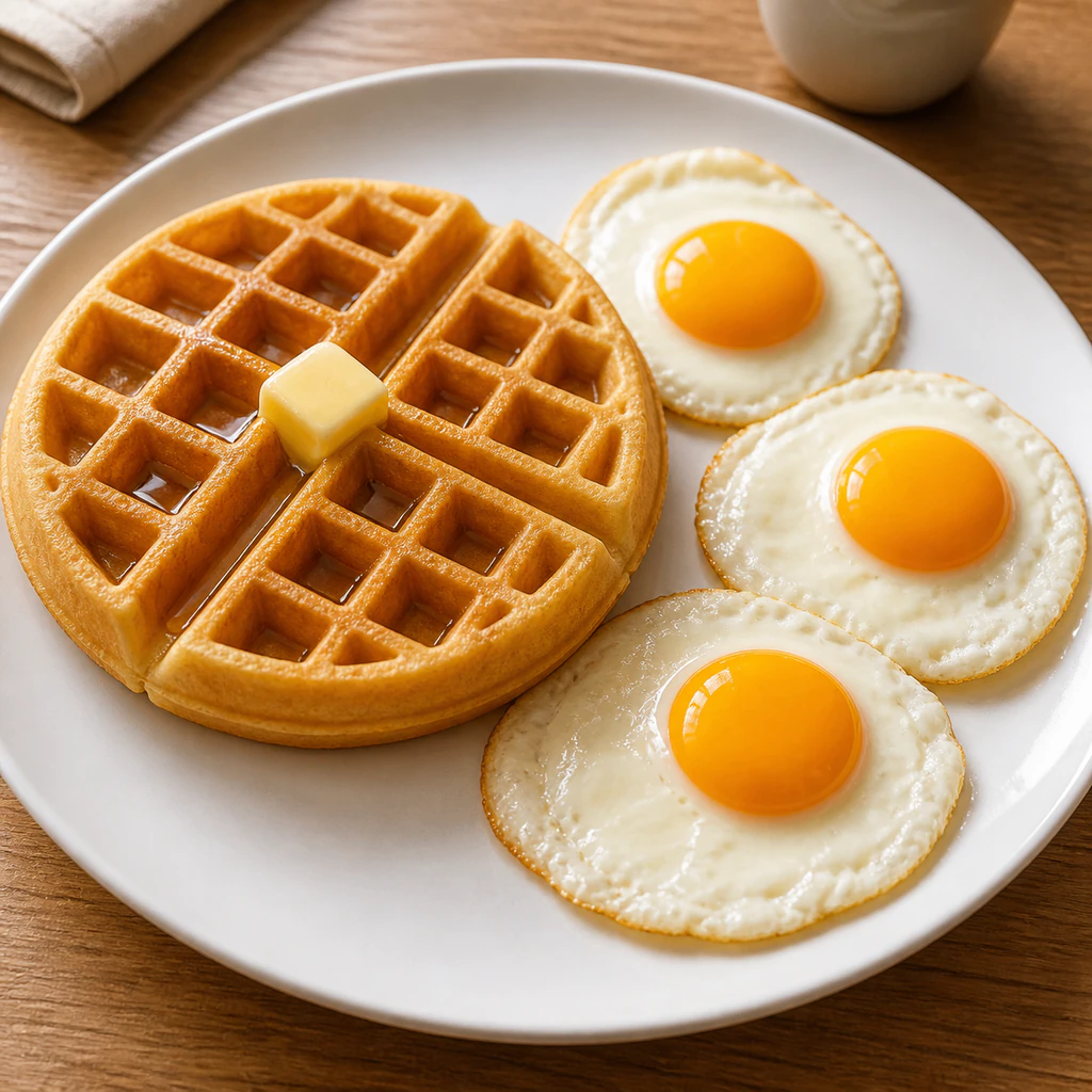 Waffle & Eggs Platter