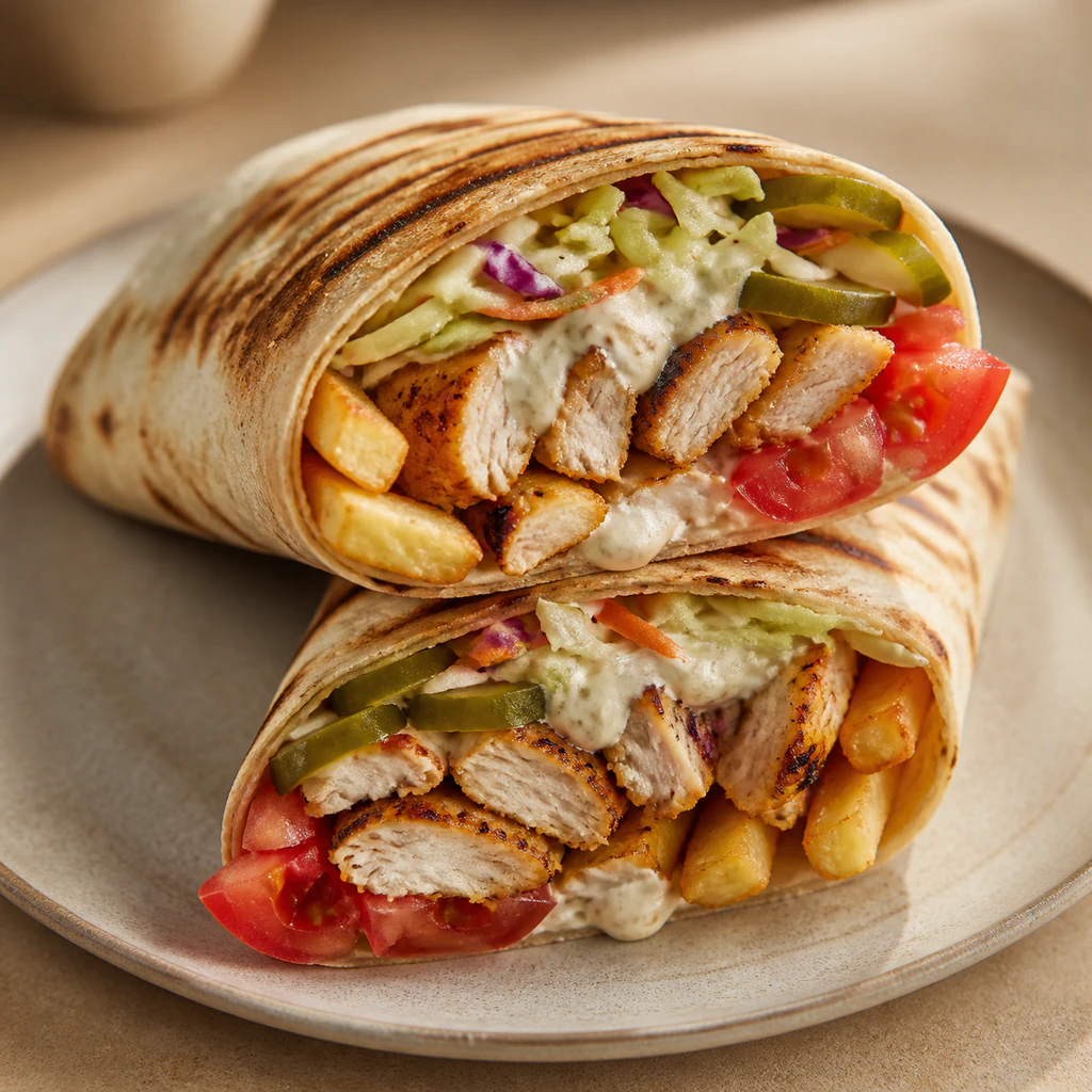Chicken Shish Tawook Wrap Traditional