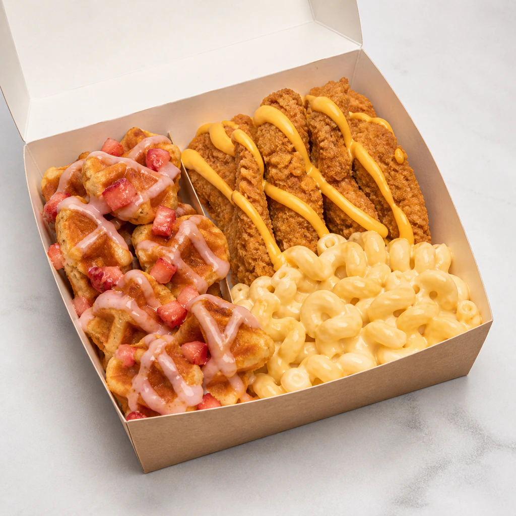 Waffle Bites Crunchy Chicken Strips Box