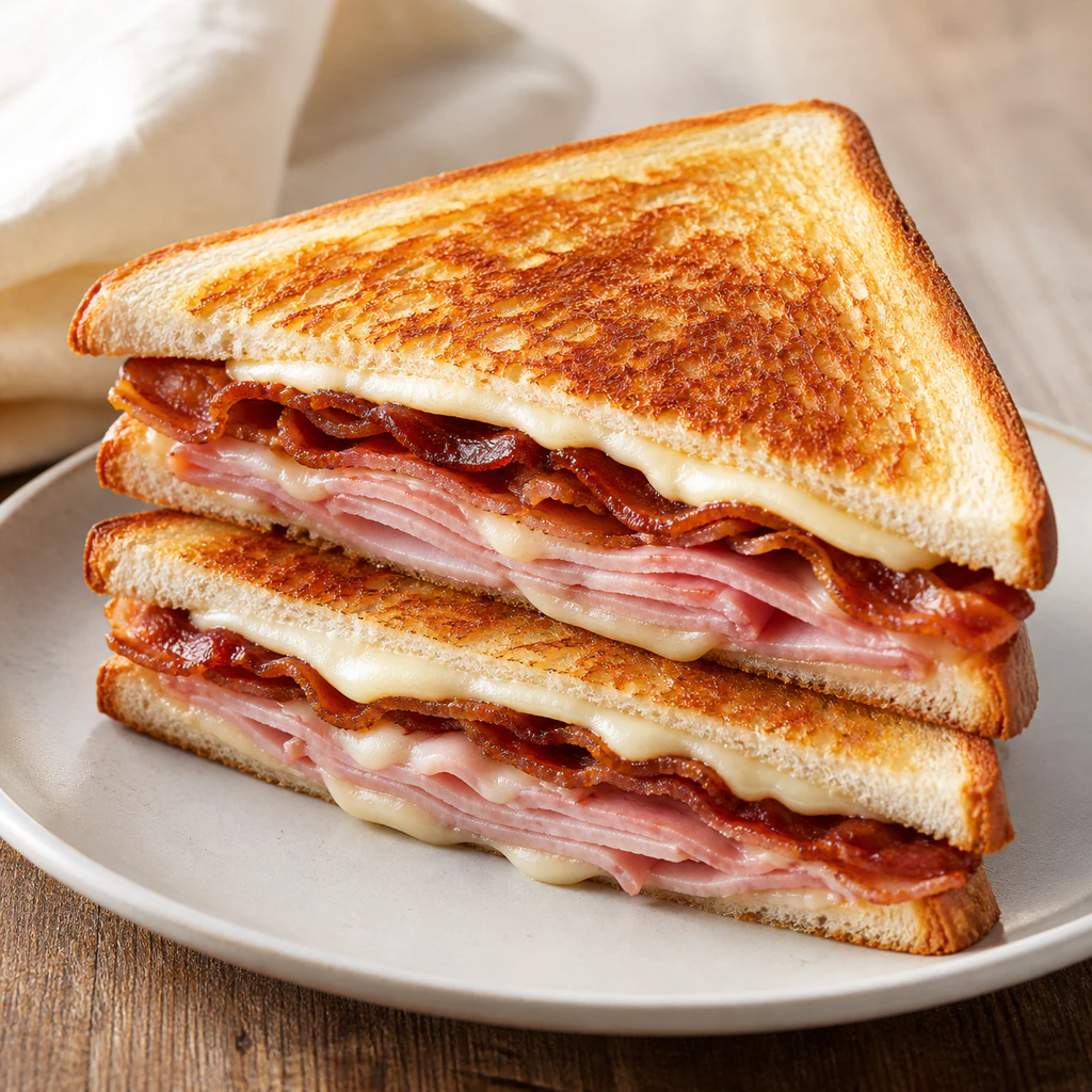 Bacon Ham & Cheese Sandwich