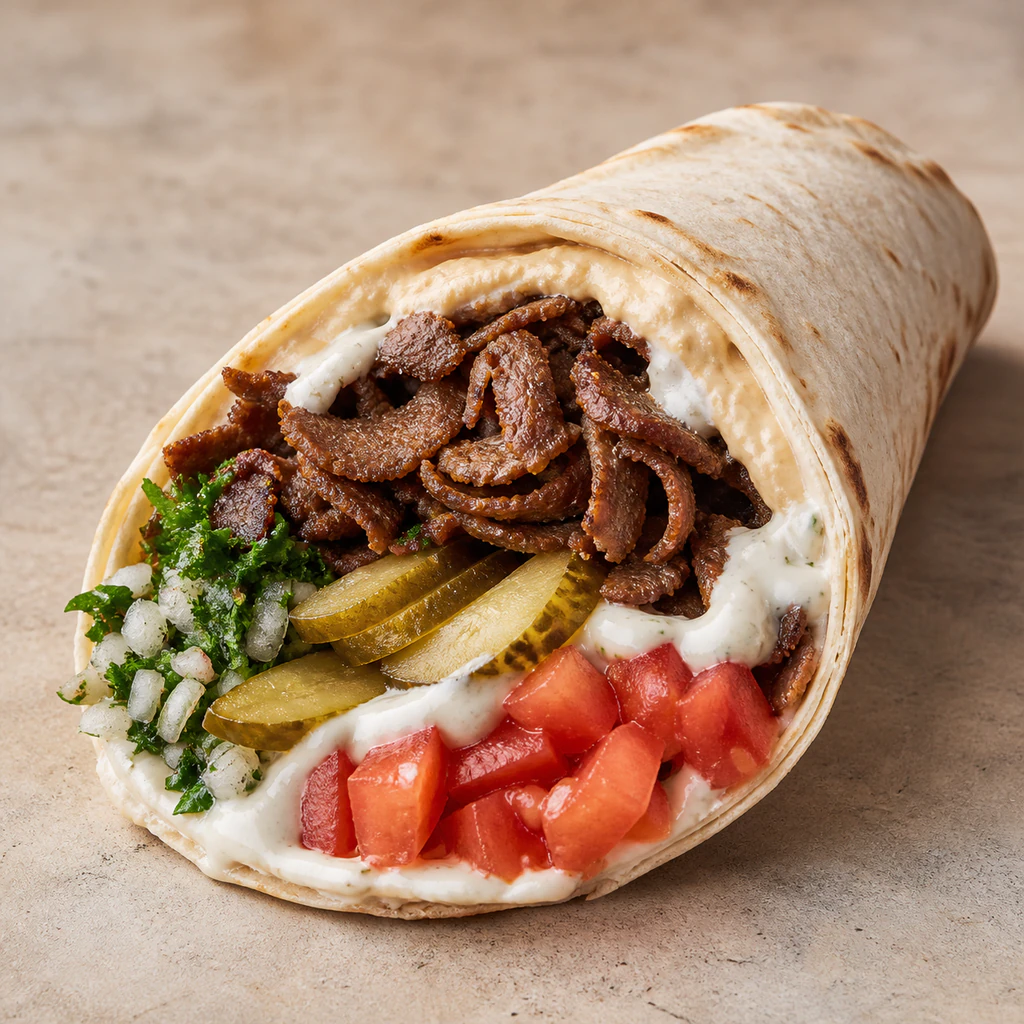 Beef Shawarma Wrap Traditional