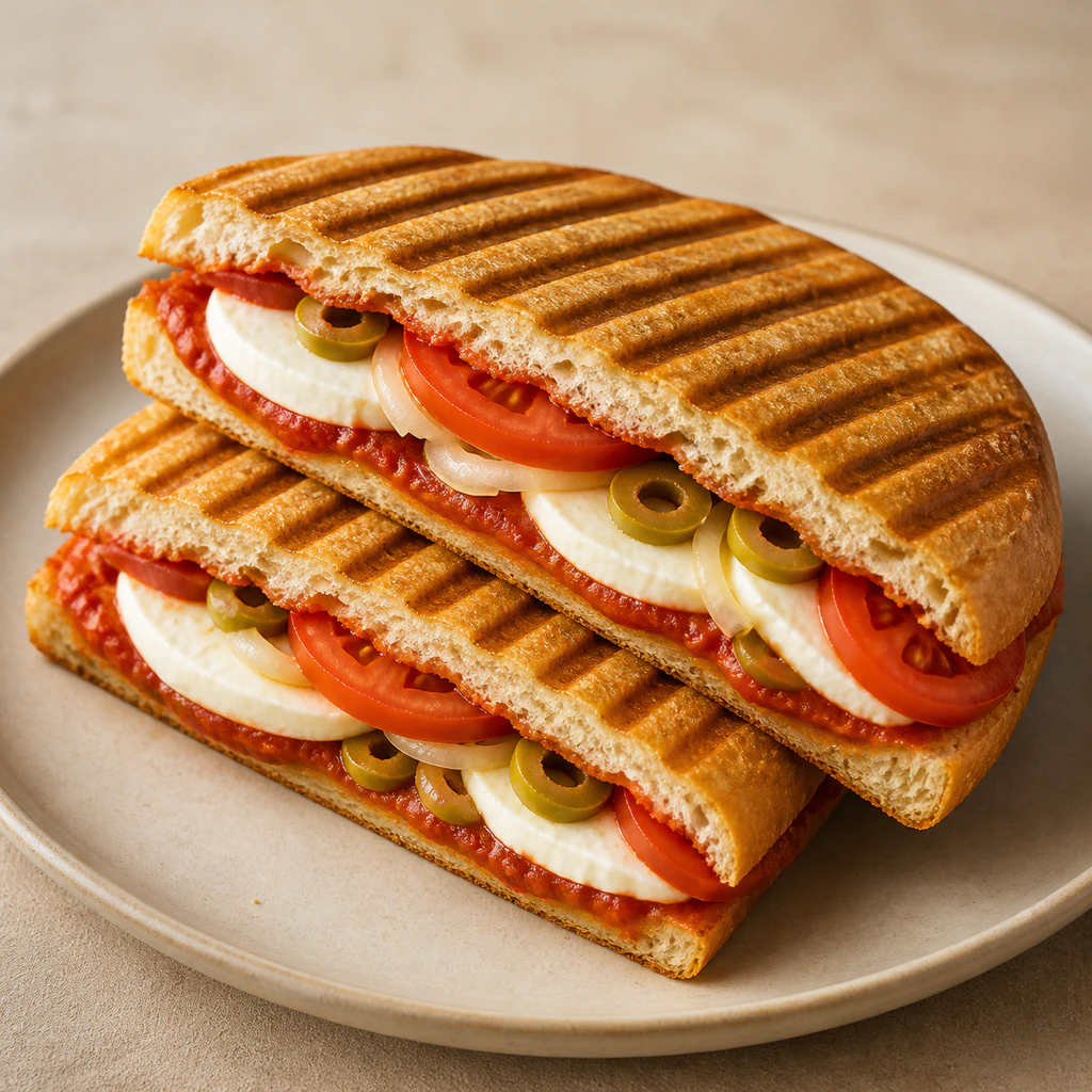 Tomato Mozzarella Salad Panini