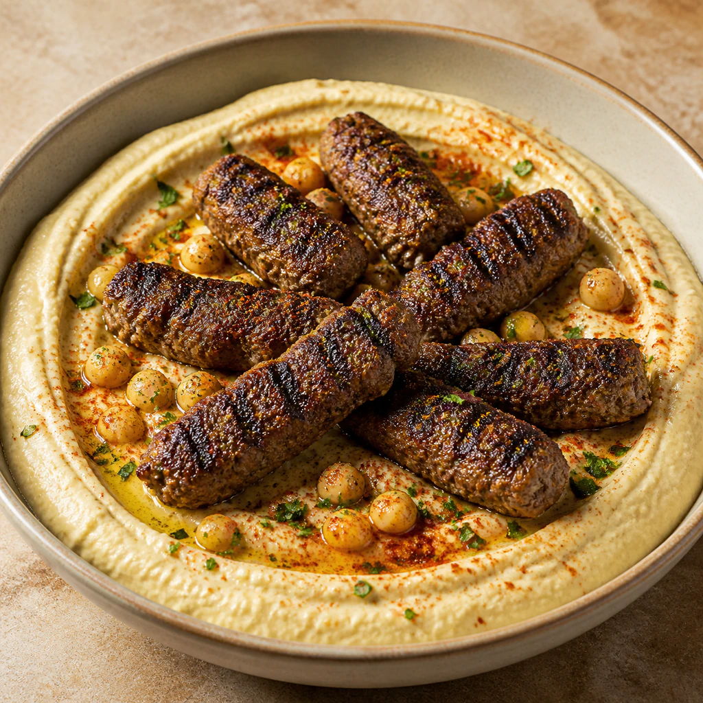 Beef Kofta Loaded Hummus Bowl