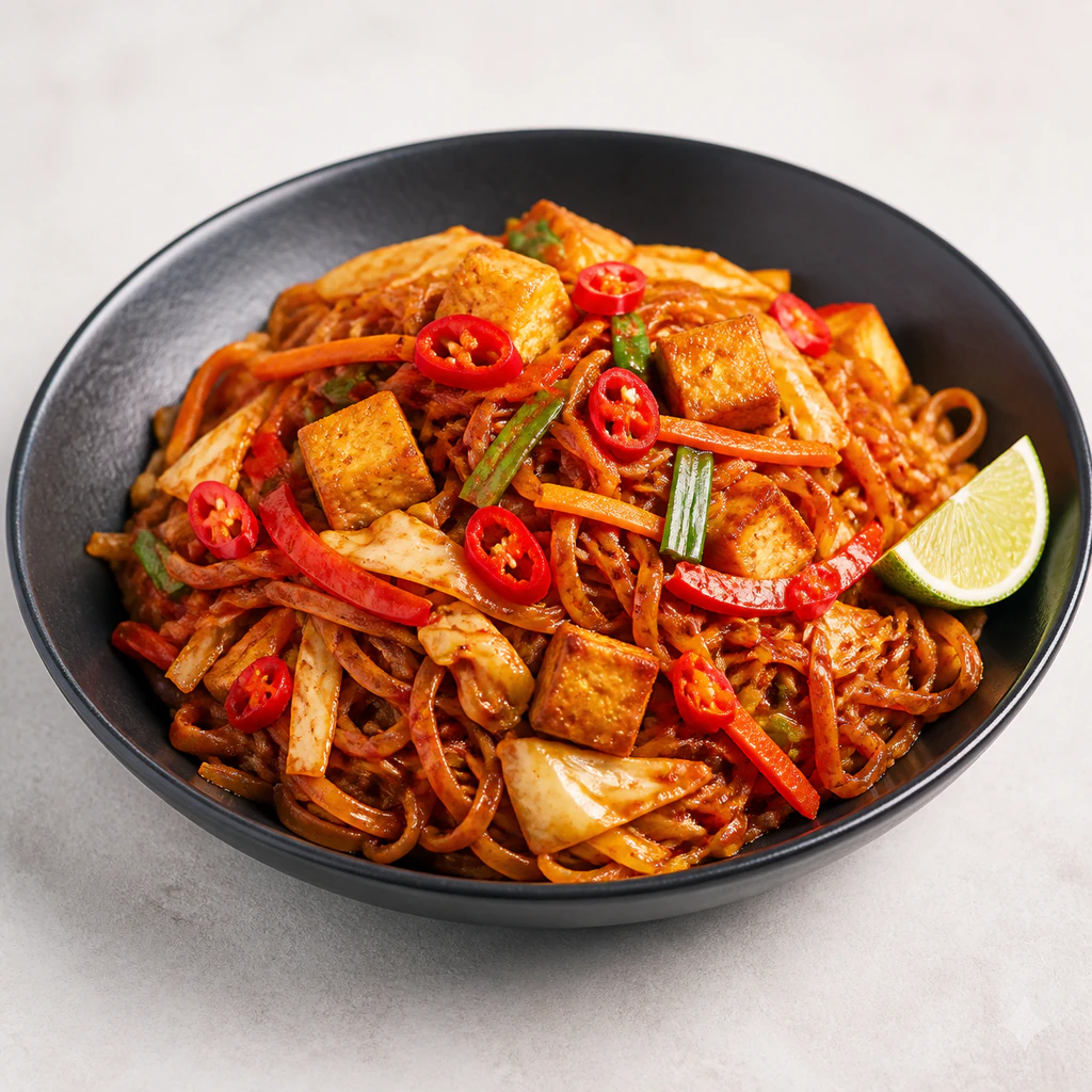 Malaysian Mee Goreng noodles/ Tofu🌶🌶🌶