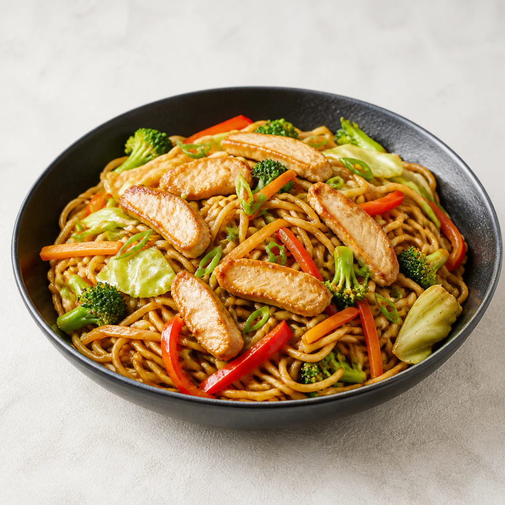 Yakisoba Chicken with Vegetables