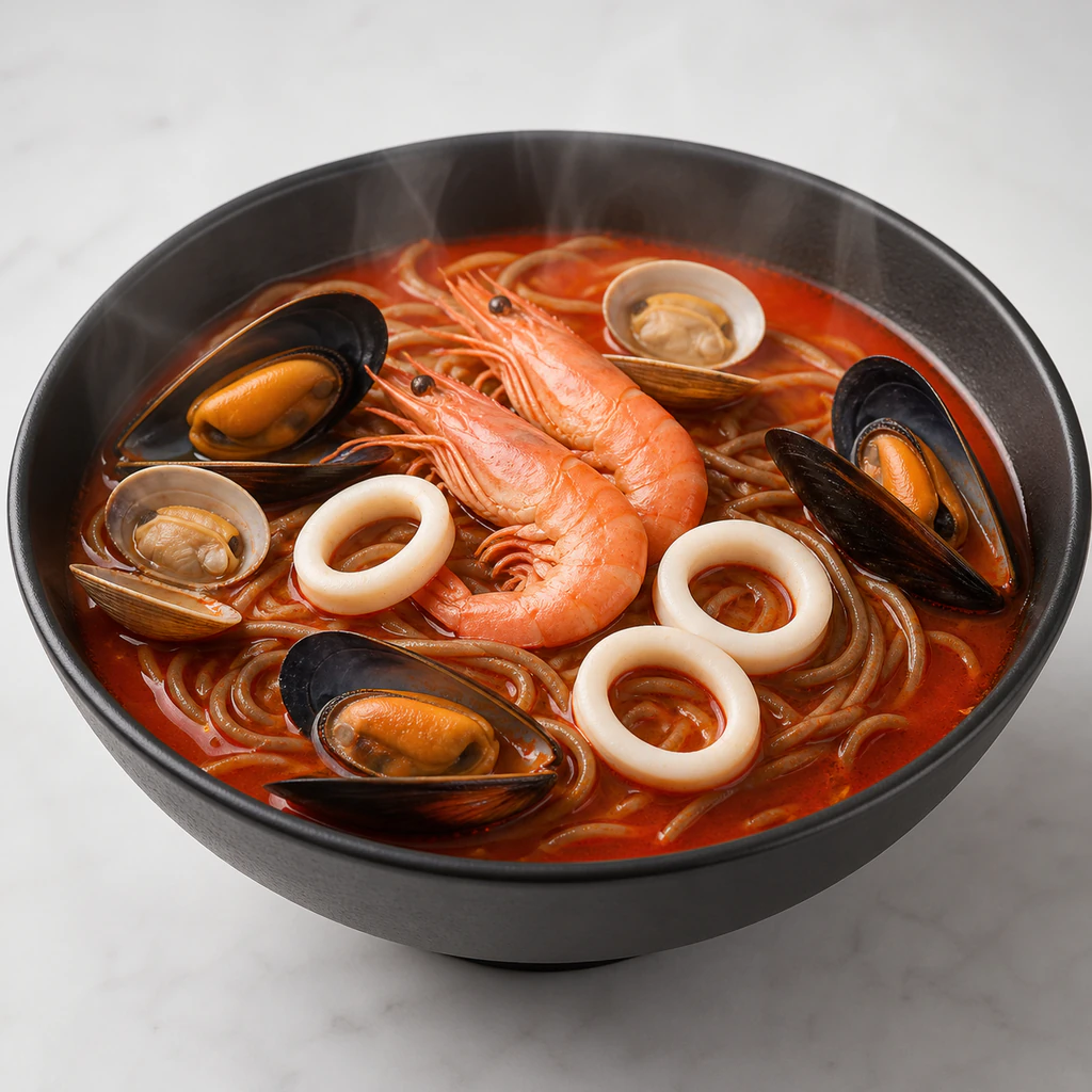 Jjampong Korean Spicy Seafoods Noodles 🌶