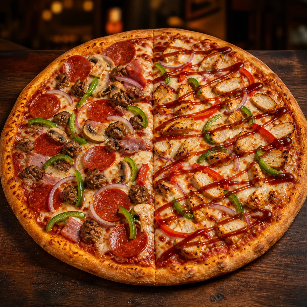 Supreme / Half BBQ Chicken Pizza