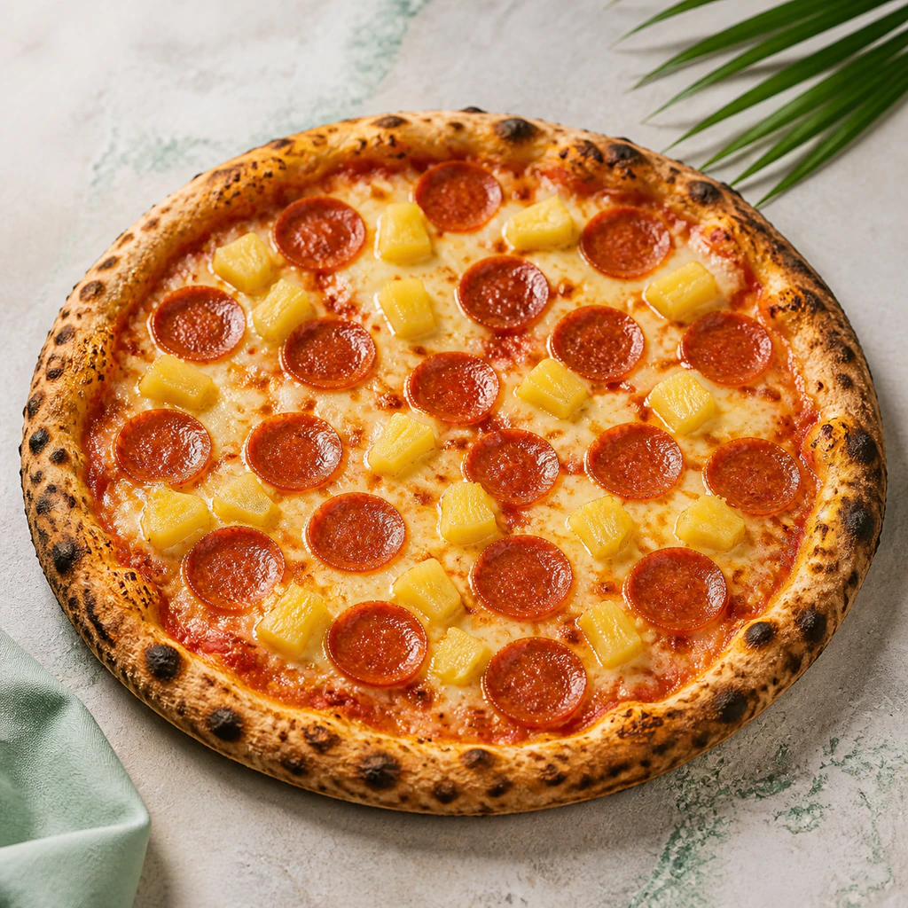 Hawaiian Pepperoni Pizza