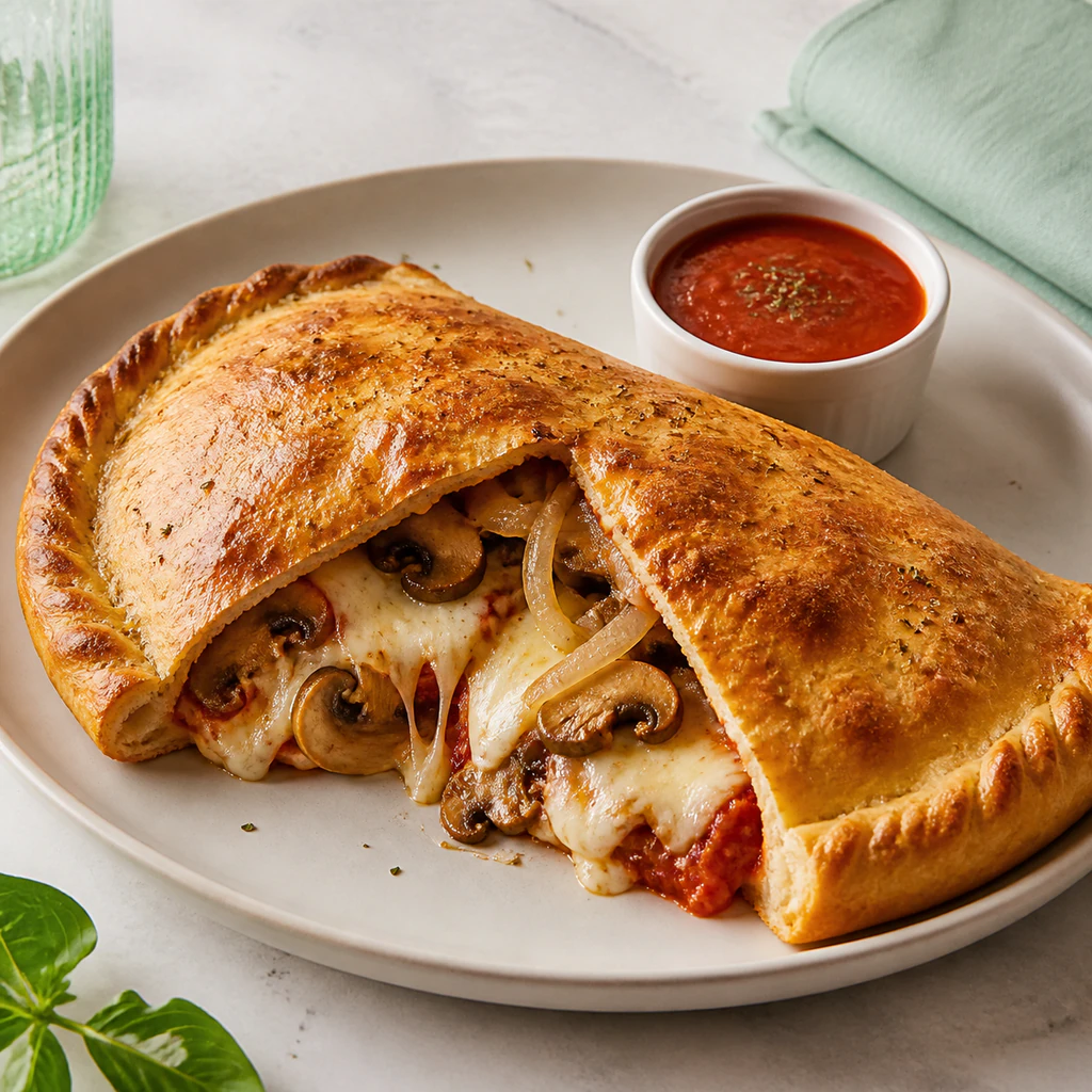 Mushroom Cheese Calzone