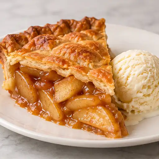 Apple pie with ice-cream