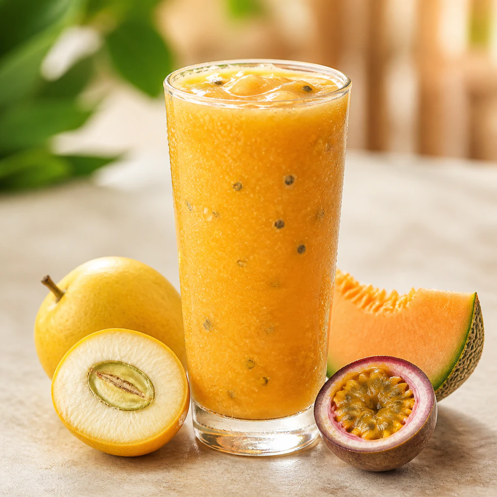 Golden Apple Cantaloupe Passion Fruit