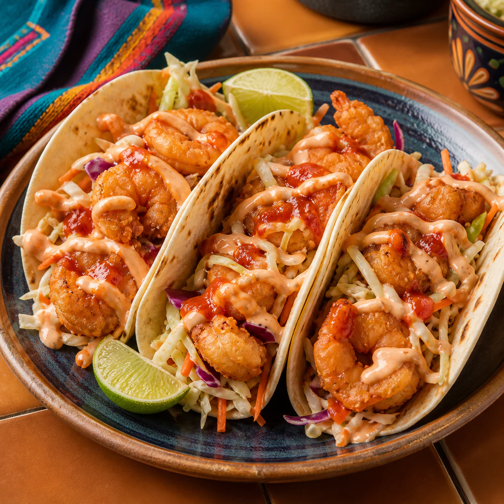 Fried Shrimp Flour Tortilla BC