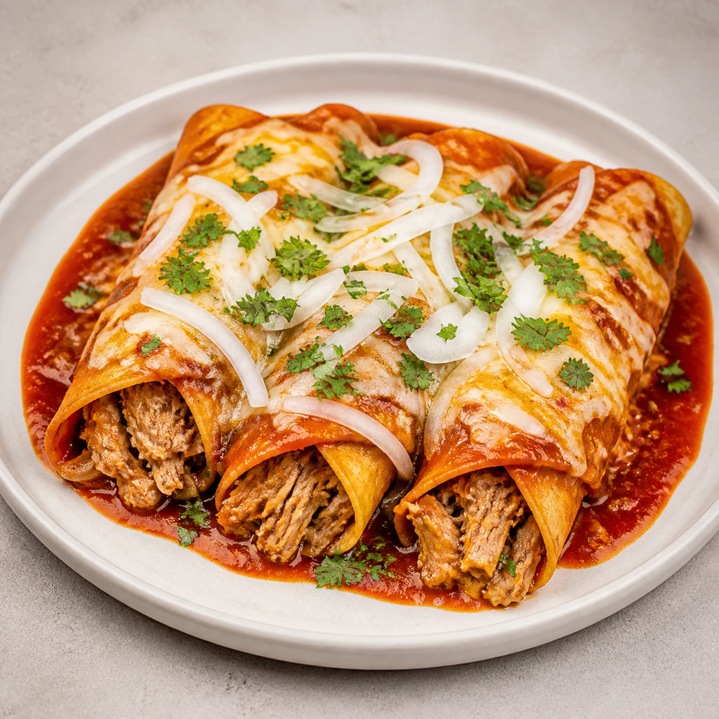 Carnitas Pork Enchilada