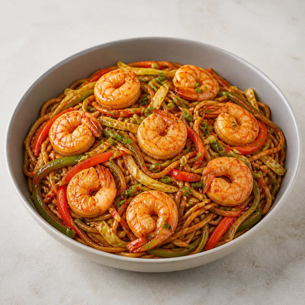 Shrimp Schezwan Noodles
