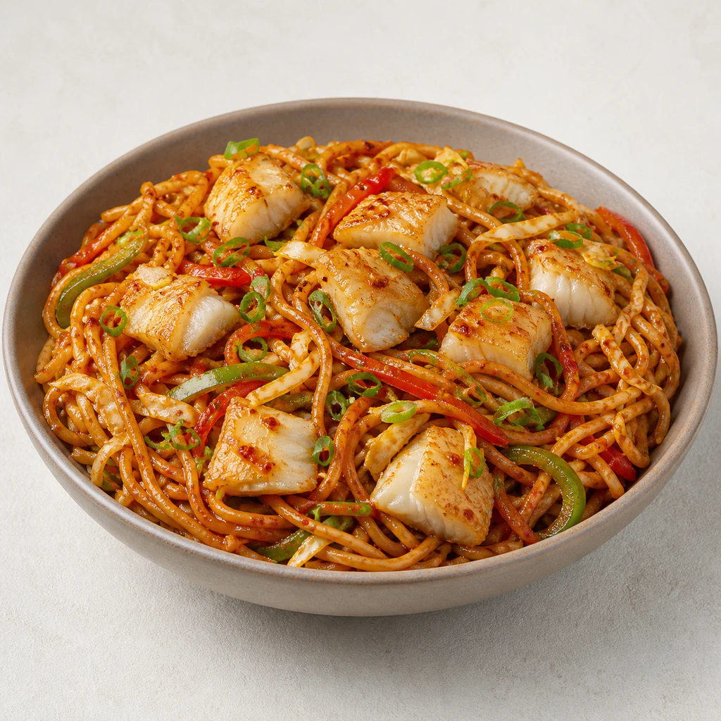 Fish Schezwan Noodles