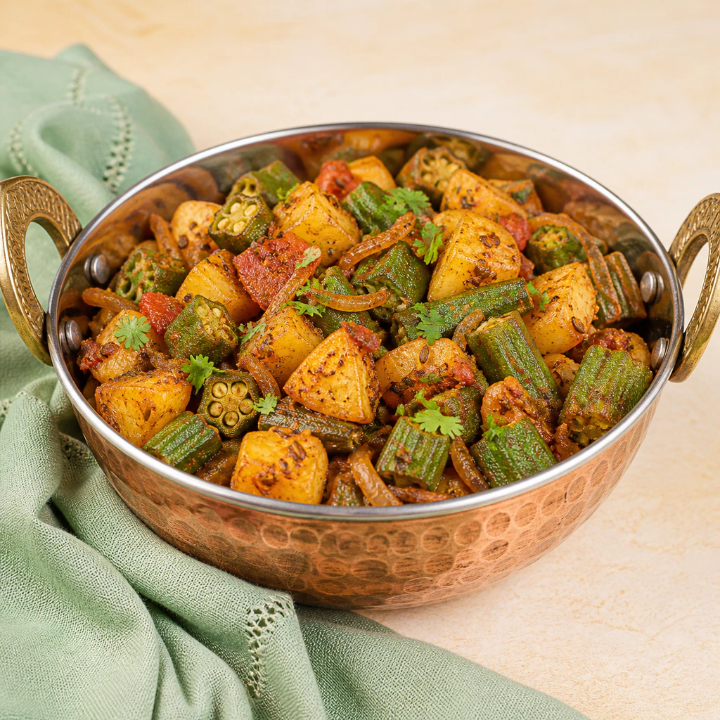 Aloo Bihindi Masaledar