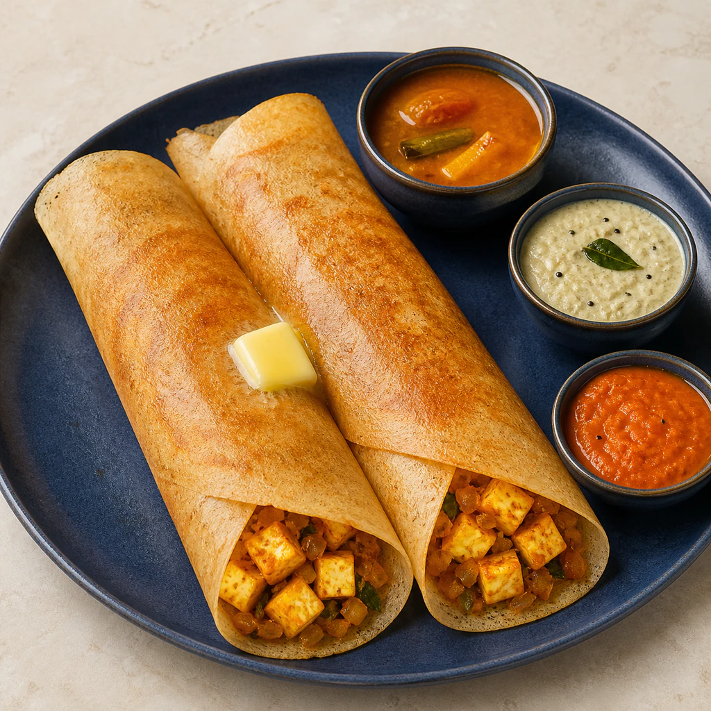 Butter Paneer Masala Dosa