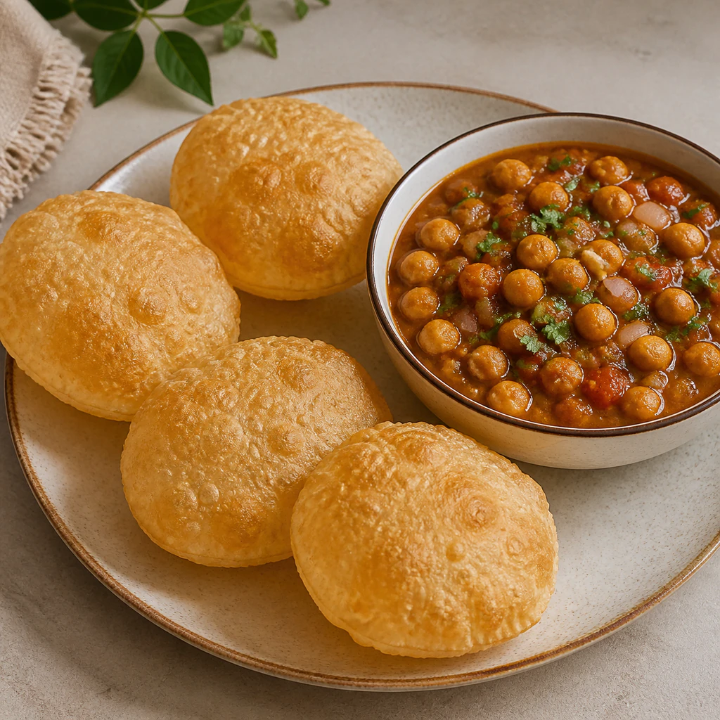 Puri (4 pieces) with Channa Masala