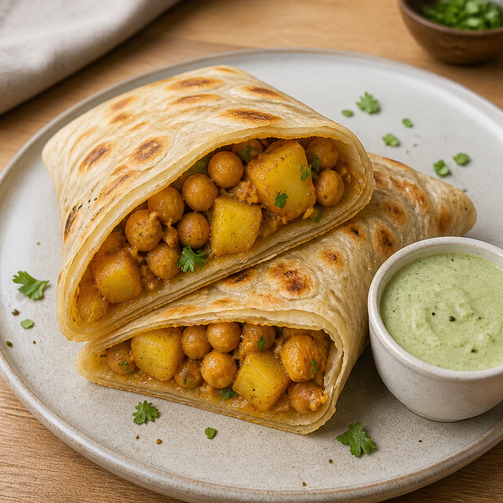 Channa + Potato Roti