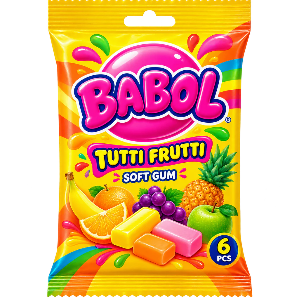 Babol Tutti Frutti Soft Gum (6 Pcs)