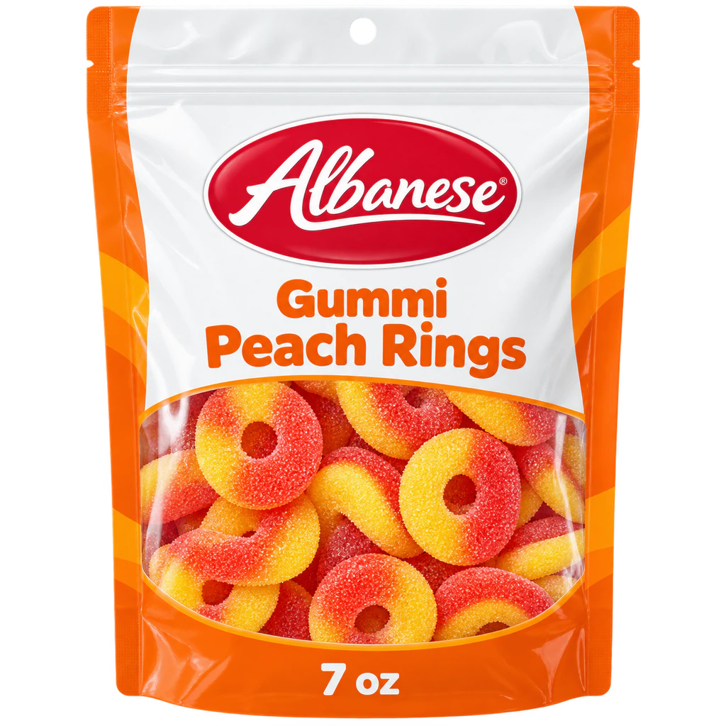 Albanese Gummi Peach Rings (7oz)