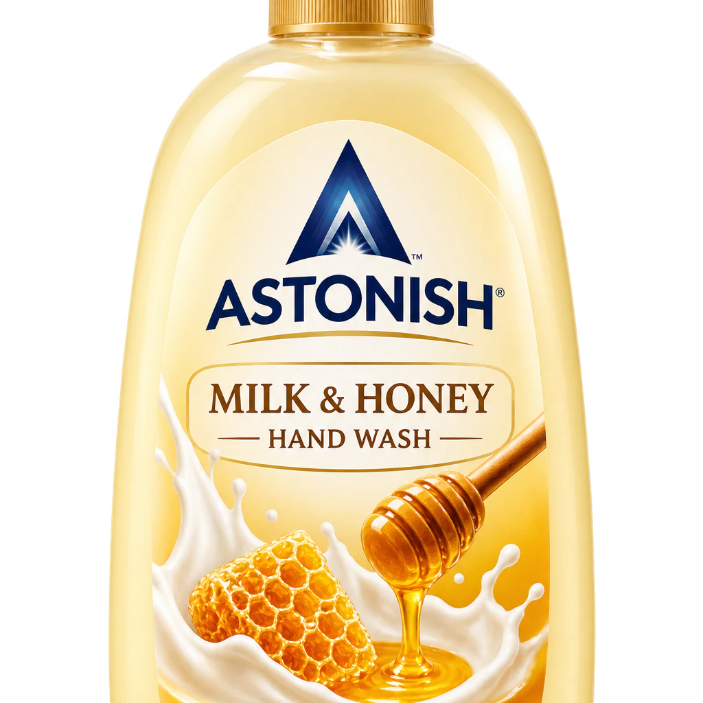 Astonish H/Wash Milk & Honey (600ml)