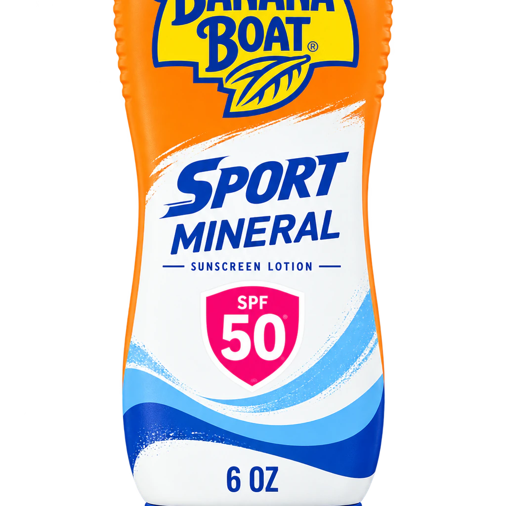 Banana Boat Sport Minearl Sunscreen Lotion 50spf 6oz