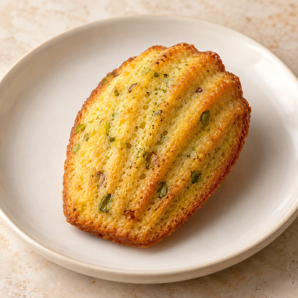 Pistachio Lemon Madeleine Cookie