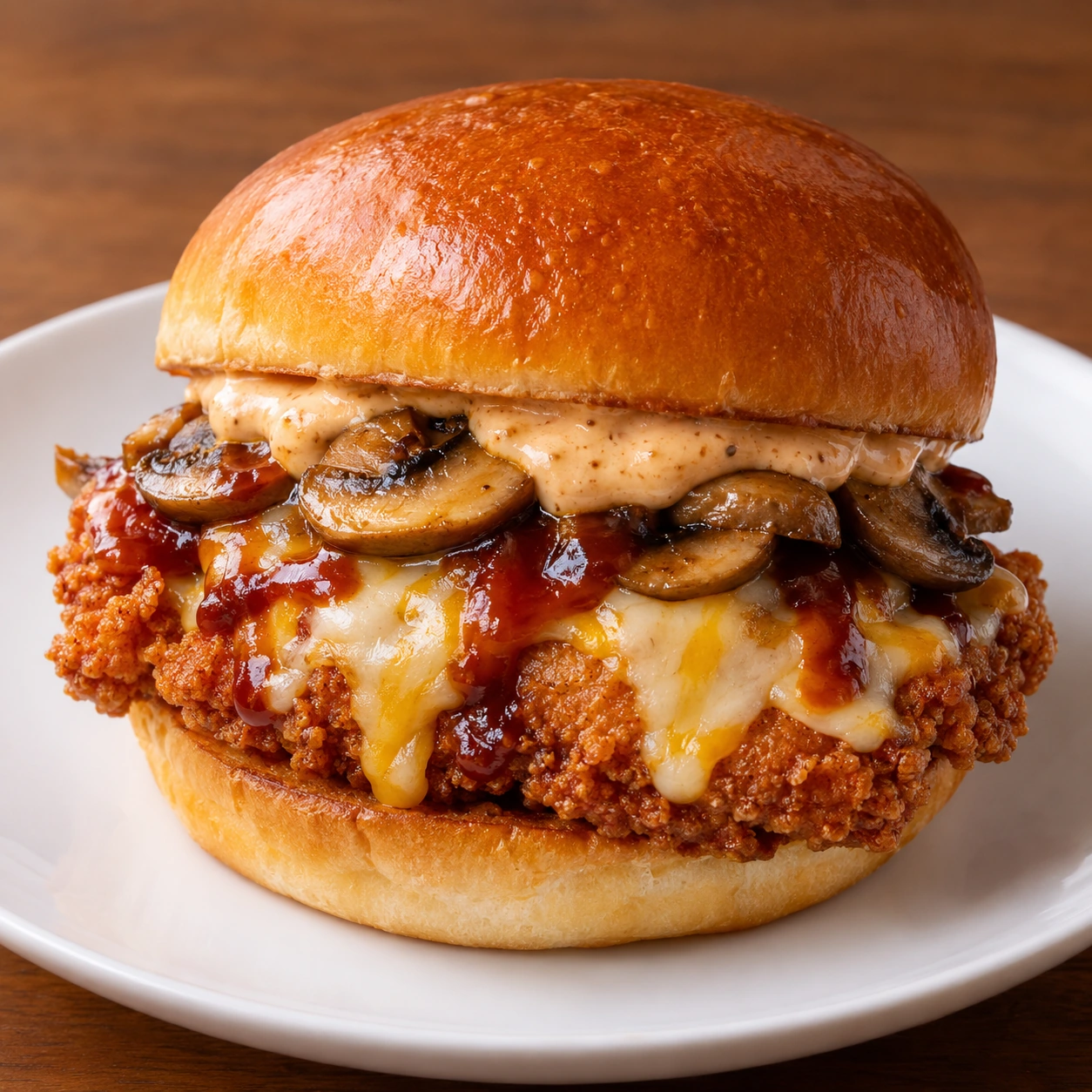 Crispy BBQ burger