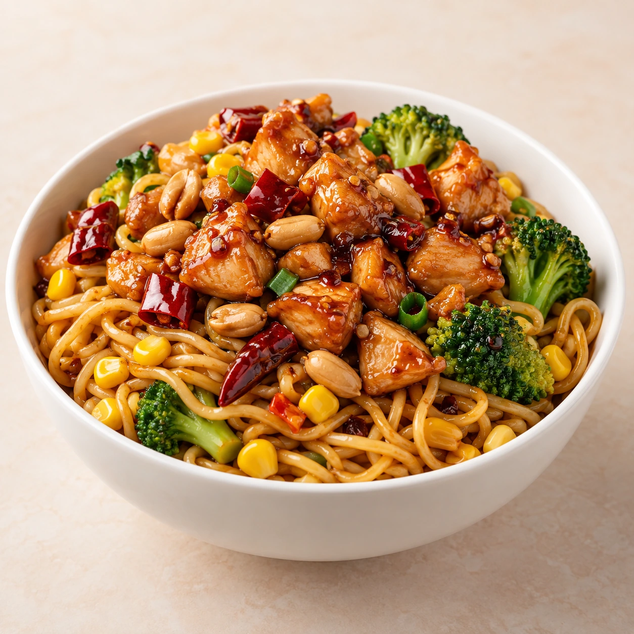 Kung Pao Chicken Noodle Bowl
