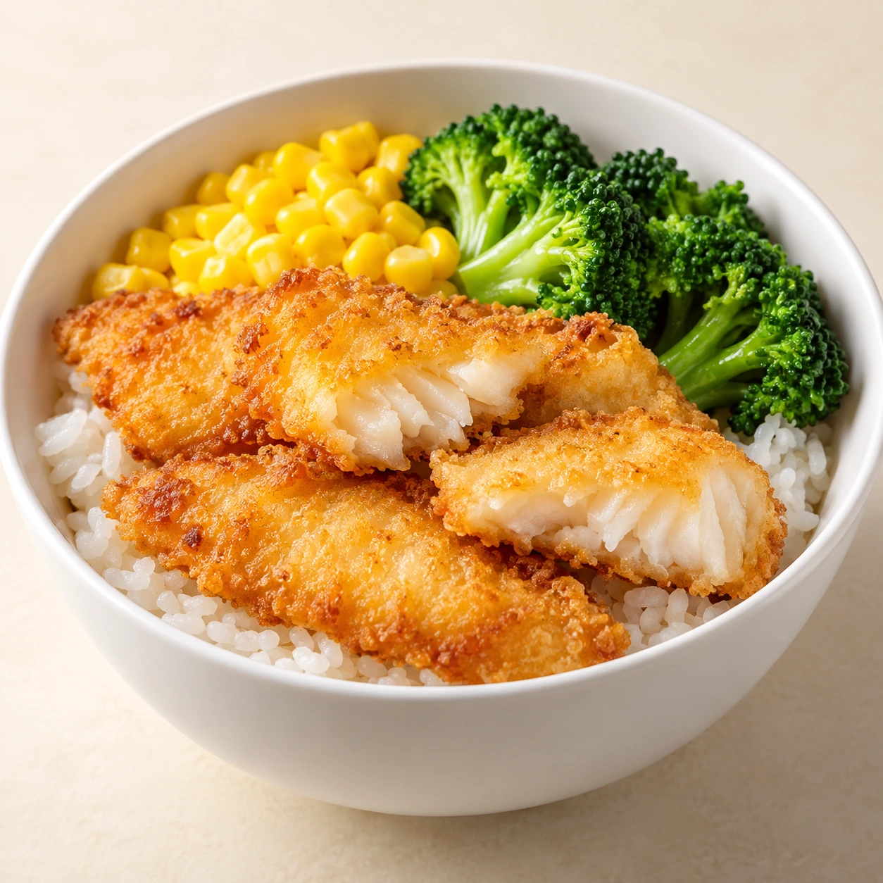 Fried Fish Fillet Rice Bowl