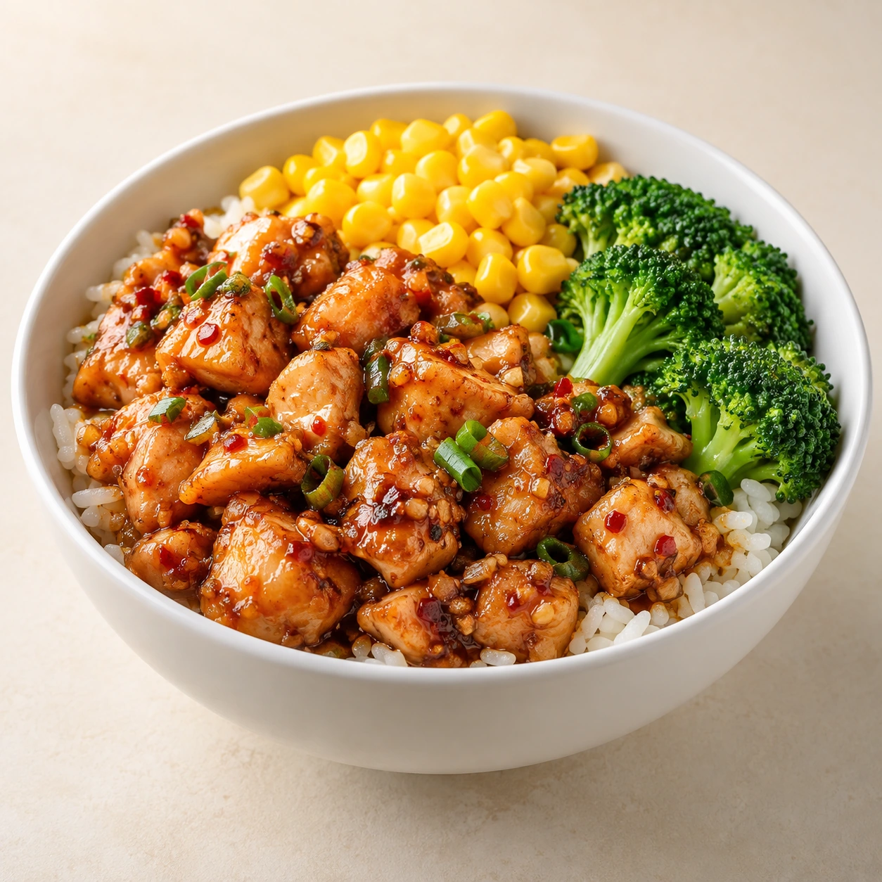 Spicy Diced Chicken Rice Bowl