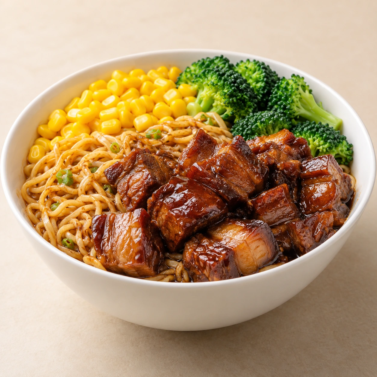 Braised Pork Cubes Noodle Bowl