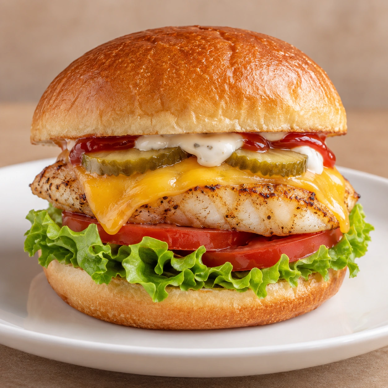 Mahi Mahi fish burger