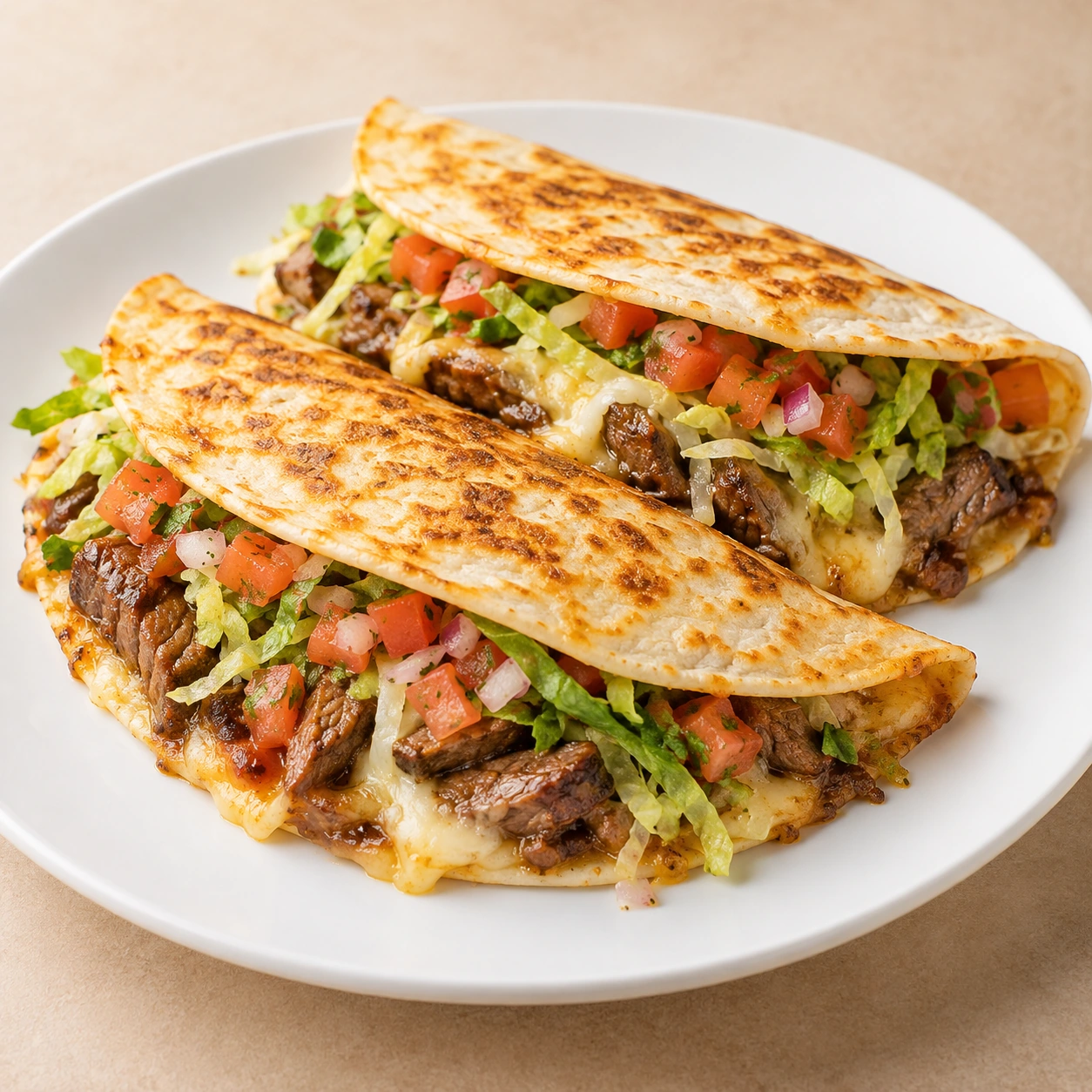 Steak taco quesadillas