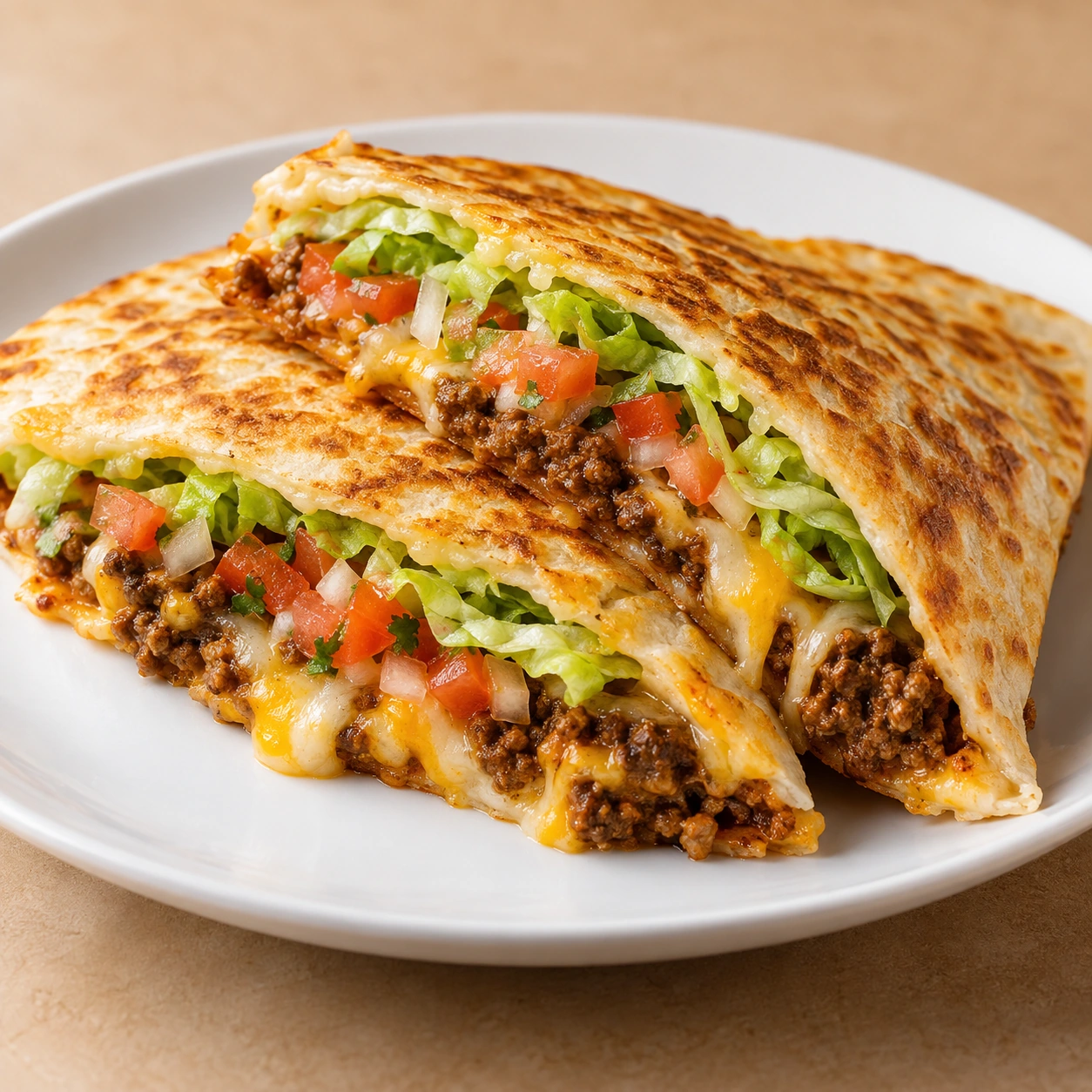 Beef taco quesadillas