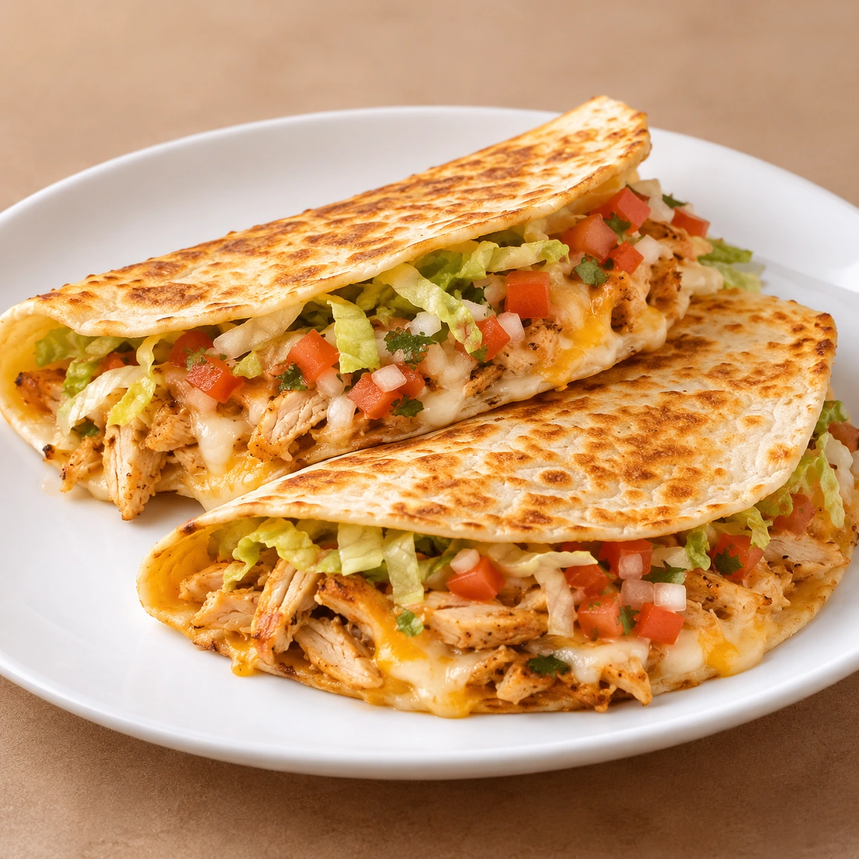 CHICKEN taco quesadillas
