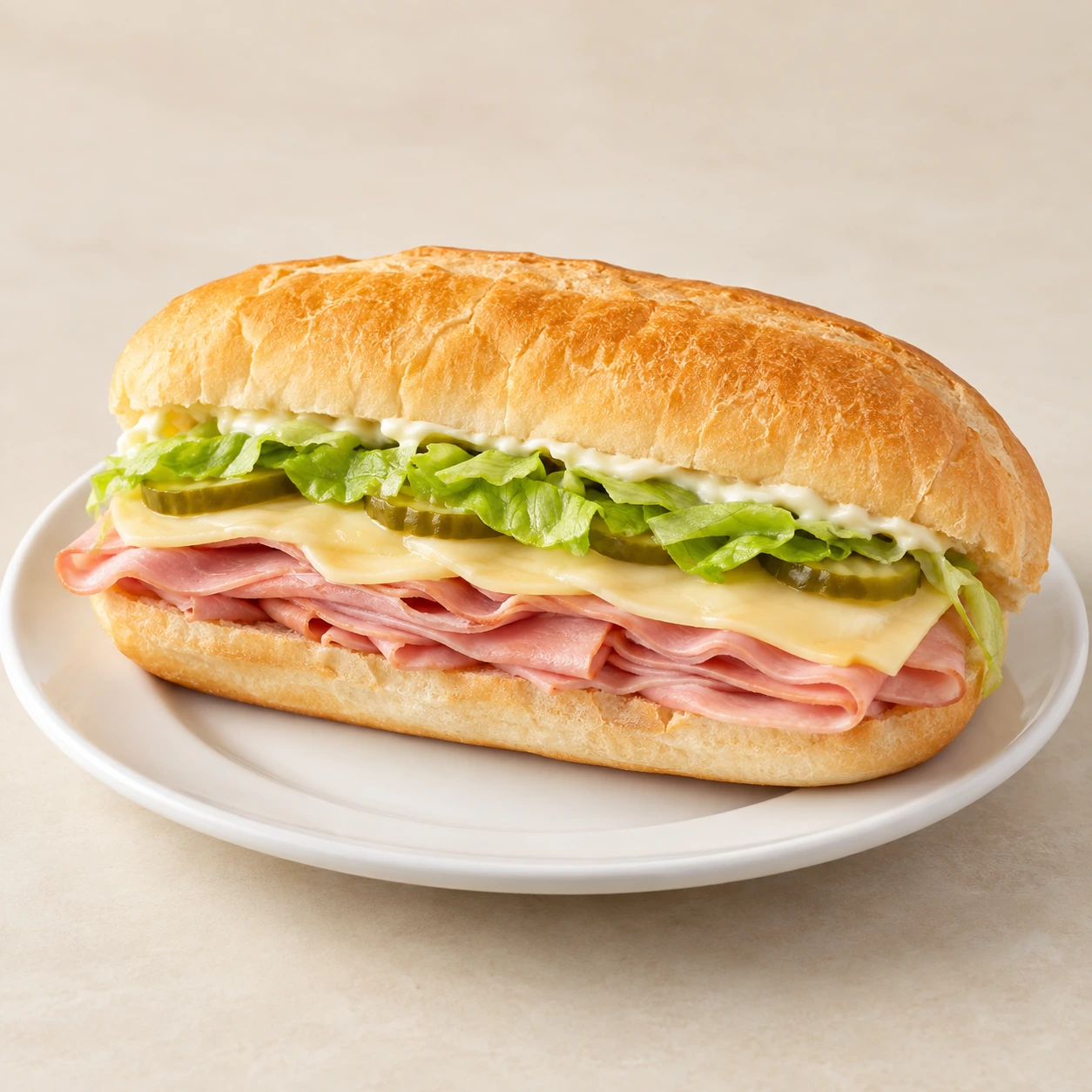 Ham and cheese sandwich