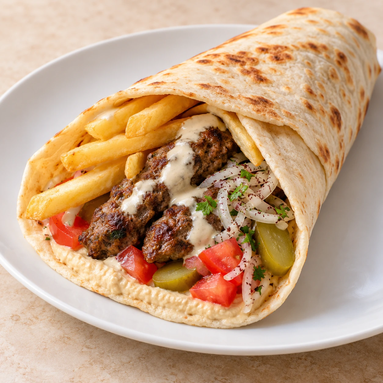 Beef Kafta Wrap