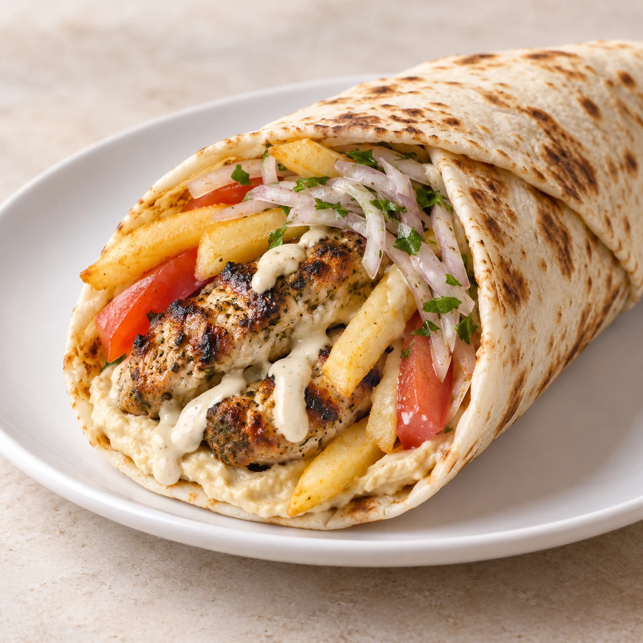 Chicken Kafta Wrap